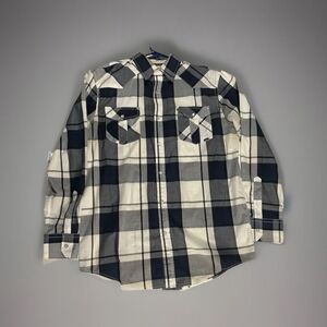 Coastal Men's Long Sleeve Pearl Snap Western Shirt Sz L